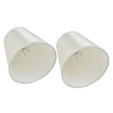 2PCS Modern Fabric Lampshade Clip On Wall Lamp Chandelier Lamp Shade for E14 Screw Table LightPT11 Beige - Rear View