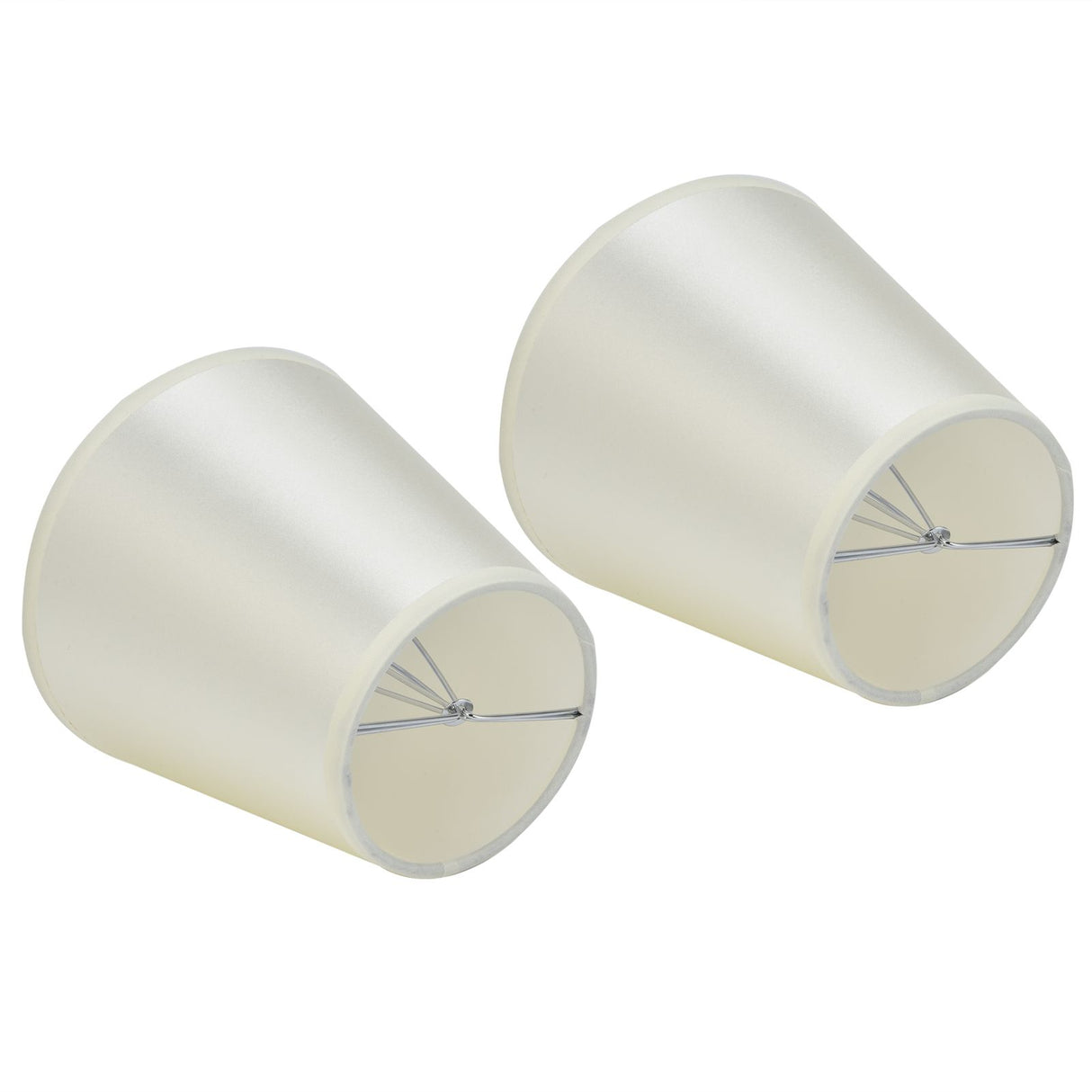 2PCS Modern Fabric Lampshade Clip On Wall Lamp Chandelier Lamp Shade for E14 Screw Table LightPT11 Beige