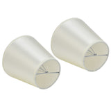 2PCS Modern Fabric Lampshade Clip On Wall Lamp Chandelier Lamp Shade for E14 Screw Table LightPT11 Beige