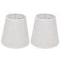 2PCS Table Lamp Shade Cover Fabric Clip On Lampshade for E14 Screw Candlestick Lamp ChandelierPT09 Linen