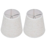 2PCS Table Lamp Shade Cover Fabric Clip On Lampshade for E14 Screw Candlestick Lamp ChandelierPT09 Linen