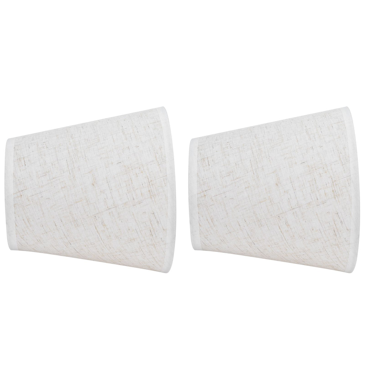 2PCS Table Lamp Shade Cover Fabric Clip On Lampshade for E14 Screw Candlestick Lamp ChandelierPT09 Linen