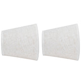 2PCS Table Lamp Shade Cover Fabric Clip On Lampshade for E14 Screw Candlestick Lamp ChandelierPT09 Linen - Top-Down View