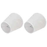 2PCS Table Lamp Shade Cover Fabric Clip On Lampshade for E14 Screw Candlestick Lamp ChandelierPT09 Linen - 45-Degree Angle