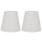 2PCS Table Lamp Shade Cover Fabric Clip On Lampshade for E14 Screw Candlestick Lamp ChandelierPT09 Linen
