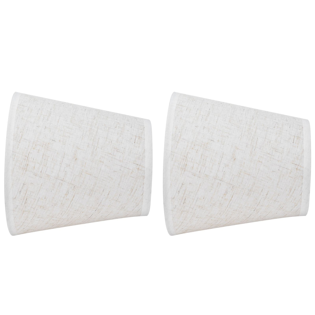 2PCS Table Lamp Shade Cover Fabric Clip On Lampshade for E14 Screw Candlestick Lamp ChandelierPT09 Linen