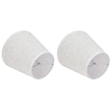2PCS Table Lamp Shade Cover Fabric Clip On Lampshade for E14 Screw Candlestick Lamp ChandelierPT09 Linen