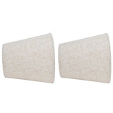 2PCS Table Lamp Shade Cover Fabric Clip On Lampshade for E14 Screw Candlestick Lamp ChandelierPT13 Beige White Edge - Top-Down View