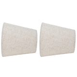 2PCS Table Lamp Shade Cover Fabric Clip On Lampshade for E14 Screw Candlestick Lamp ChandelierPT13 Beige White Edge
