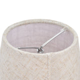 2PCS Table Lamp Shade Cover Fabric Clip On Lampshade for E14 Screw Candlestick Lamp ChandelierPT13 Beige White Edge - Extra Image