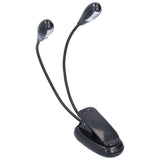 LED Book Light Eye Protecting 360° Rotatable White Light Double Pole 4 Lamp Beads Reading Lamp with Clip for Students - Rear View