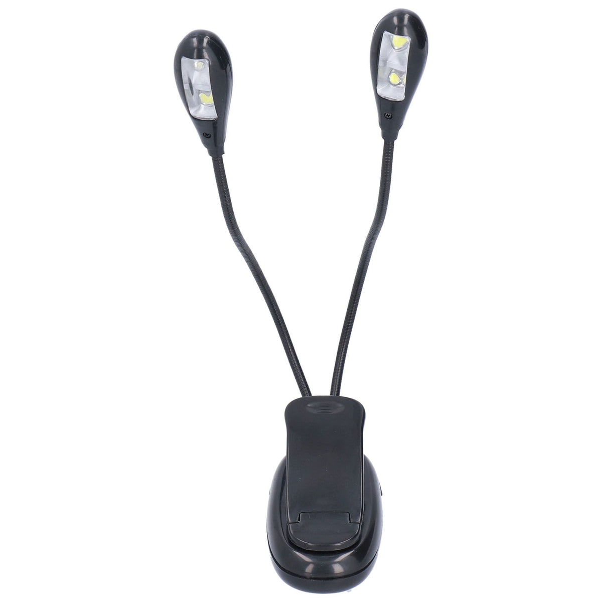 LED Book Light Eye Protecting 360° Rotatable White Light Double Pole 4 Lamp Beads Reading Lamp with Clip for Students