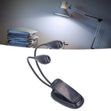 LED Book Light Eye Protecting 360° Rotatable White Light Double Pole 4 Lamp Beads Reading Lamp with Clip for Students - Extra Image