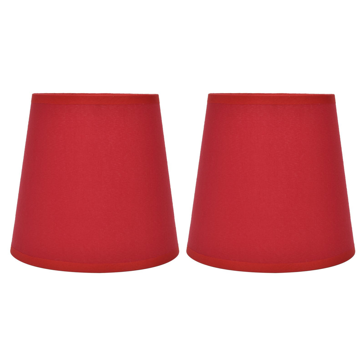 2Pcs Indoor Lamp Shade European Style Fabric Lampshade for E14 Chandelier Table Lamp Floor LampPX16 Red