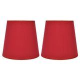 2Pcs Indoor Lamp Shade European Style Fabric Lampshade for E14 Chandelier Table Lamp Floor LampPX16 Red