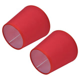 2Pcs Indoor Lamp Shade European Style Fabric Lampshade for E14 Chandelier Table Lamp Floor LampPX16 Red