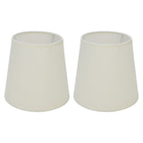 2Pcs Indoor Lamp Shade European Style Fabric Lampshade for E14 Chandelier Table Lamp Floor LampPX17 Beige - Front View