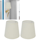 2Pcs Indoor Lamp Shade European Style Fabric Lampshade for E14 Chandelier Table Lamp Floor LampPX17 Beige