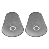 2Pcs Indoor Lamp Shade European Style Fabric Lampshade for E14 Chandelier Table Lamp Floor LampPX150 Silver Gray