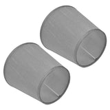2Pcs Indoor Lamp Shade European Style Fabric Lampshade for E14 Chandelier Table Lamp Floor LampPX150 Silver Gray - Close-Up Angle