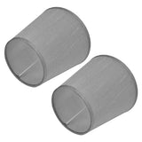 2Pcs Indoor Lamp Shade European Style Fabric Lampshade for E14 Chandelier Table Lamp Floor LampPX150 Silver Gray