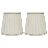 Fabric Lampshade Beige Silver Edge Craft European Style Simple Lamp Shade for E14 Screw Candlestick Lamp