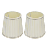 Fabric Lampshade Beige Silver Edge Craft European Style Simple Lamp Shade for E14 Screw Candlestick Lamp