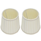 Fabric Lampshade Beige Silver Edge Craft European Style Simple Lamp Shade for E14 Screw Candlestick Lamp