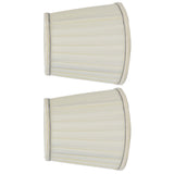 Fabric Lampshade Beige Silver Edge Craft European Style Simple Lamp Shade for E14 Screw Candlestick Lamp - Close-Up Angle