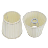 Fabric Lampshade Beige Silver Edge Craft European Style Simple Lamp Shade for E14 Screw Candlestick Lamp
