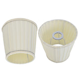 Fabric Lampshade Beige Silver Edge Craft European Style Simple Lamp Shade for E14 Screw Candlestick Lamp