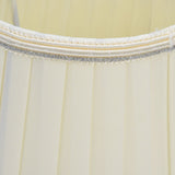 Fabric Lampshade Beige Silver Edge Craft European Style Simple Lamp Shade for E14 Screw Candlestick Lamp