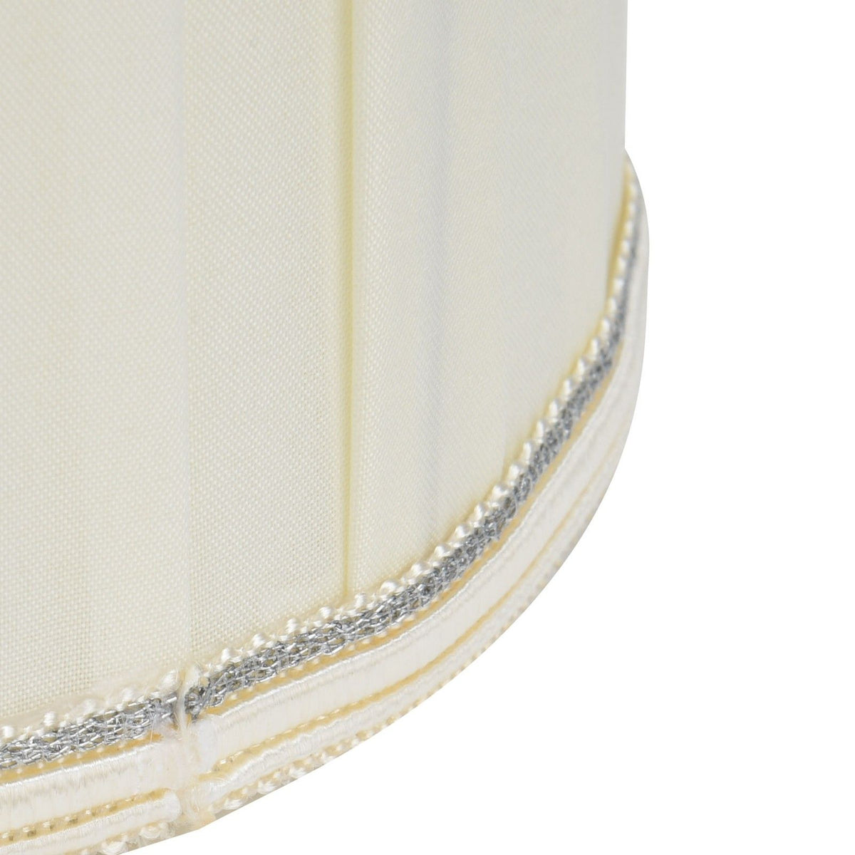 Fabric Lampshade Beige Silver Edge Craft European Style Simple Lamp Shade for E14 Screw Candlestick Lamp