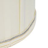 Fabric Lampshade Beige Silver Edge Craft European Style Simple Lamp Shade for E14 Screw Candlestick Lamp