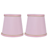 2PCS European Style E14 Lamp Shade Pink Lampshade for Chandelier Table Wall Lamps Home Decoration