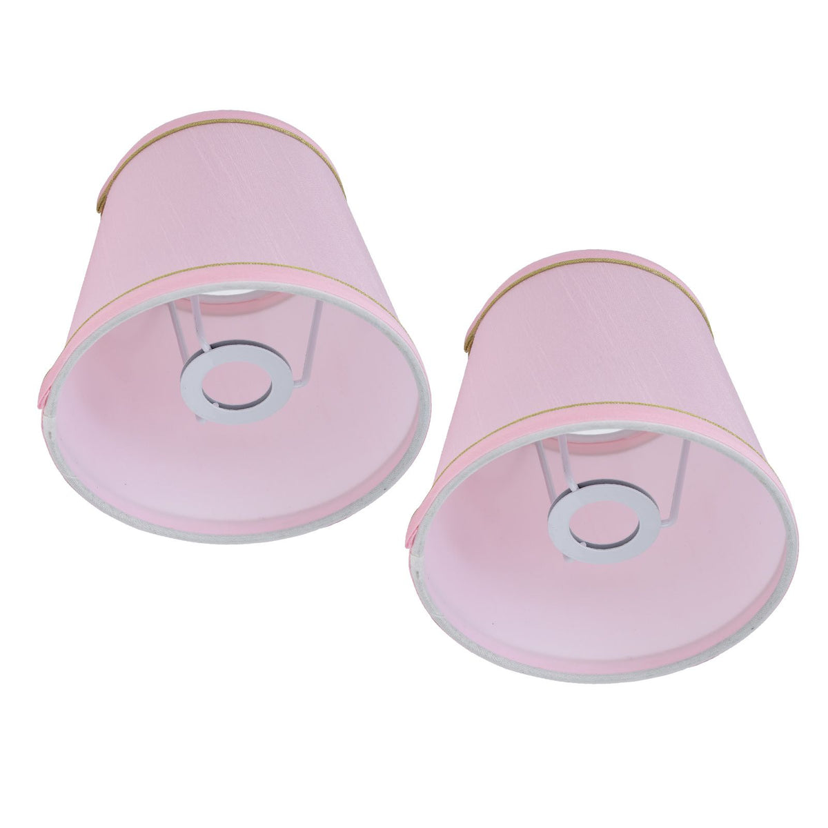 2PCS European Style E14 Lamp Shade Pink Lampshade for Chandelier Table Wall Lamps Home Decoration