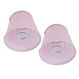 2PCS European Style E14 Lamp Shade Pink Lampshade for Chandelier Table Wall Lamps Home Decoration - Rear View