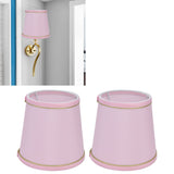 2PCS European Style E14 Lamp Shade Pink Lampshade for Chandelier Table Wall Lamps Home Decoration - Extra Image