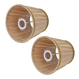 2PCS Fabric Lampshade Simple Lamp Shade for E14 Screw Candlestick Lamp Table Light Chandelier Gold