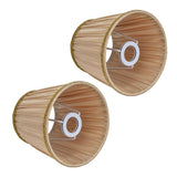 2PCS Fabric Lampshade Simple Lamp Shade for E14 Screw Candlestick Lamp Table Light Chandelier Gold - Top-Down View