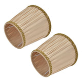 2PCS Fabric Lampshade Simple Lamp Shade for E14 Screw Candlestick Lamp Table Light Chandelier Gold - Extra Image