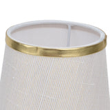 2PCS Fabric Lampshade European Style Lamp Shade for E14 Screw Chandelier Wall Lamp Beige White Gold Edging - Extra Image