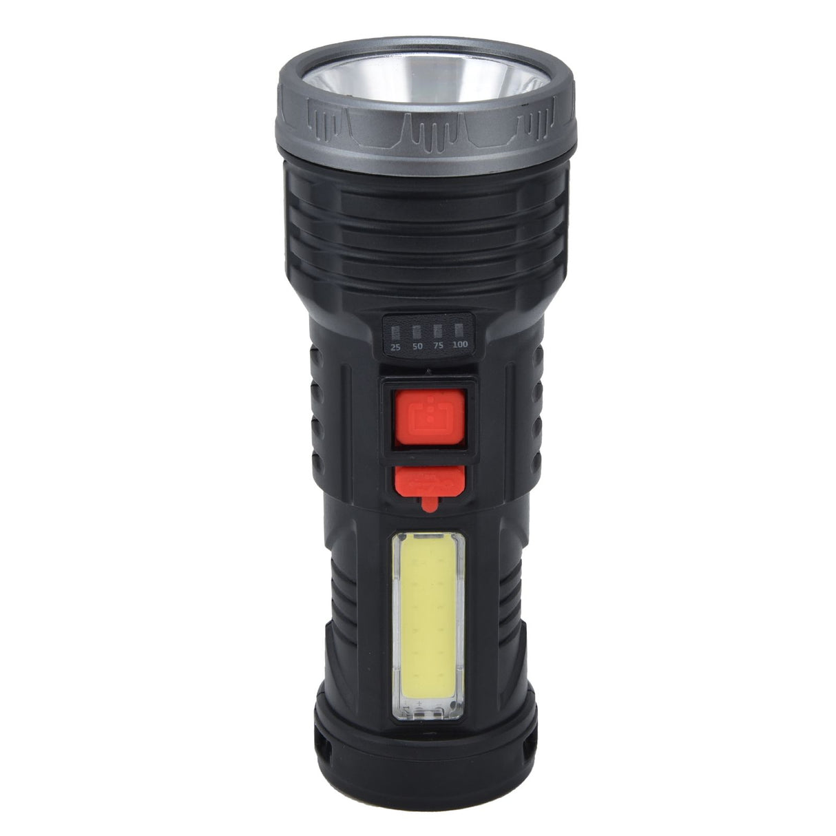 LED Flashlight with COB Sidelight USB Charging Ultra Bright Flashlight Portable Eletric Torch for Outdoor