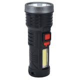 LED Flashlight with COB Sidelight USB Charging Ultra Bright Flashlight Portable Eletric Torch for Outdoor - 45-Degree Angle