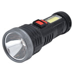 LED Flashlight with COB Sidelight USB Charging Ultra Bright Flashlight Portable Eletric Torch for Outdoor