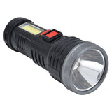 LED Flashlight with COB Sidelight USB Charging Ultra Bright Flashlight Portable Eletric Torch for Outdoor - Low Angle