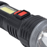 LED Flashlight with COB Sidelight USB Charging Ultra Bright Flashlight Portable Eletric Torch for Outdoor
