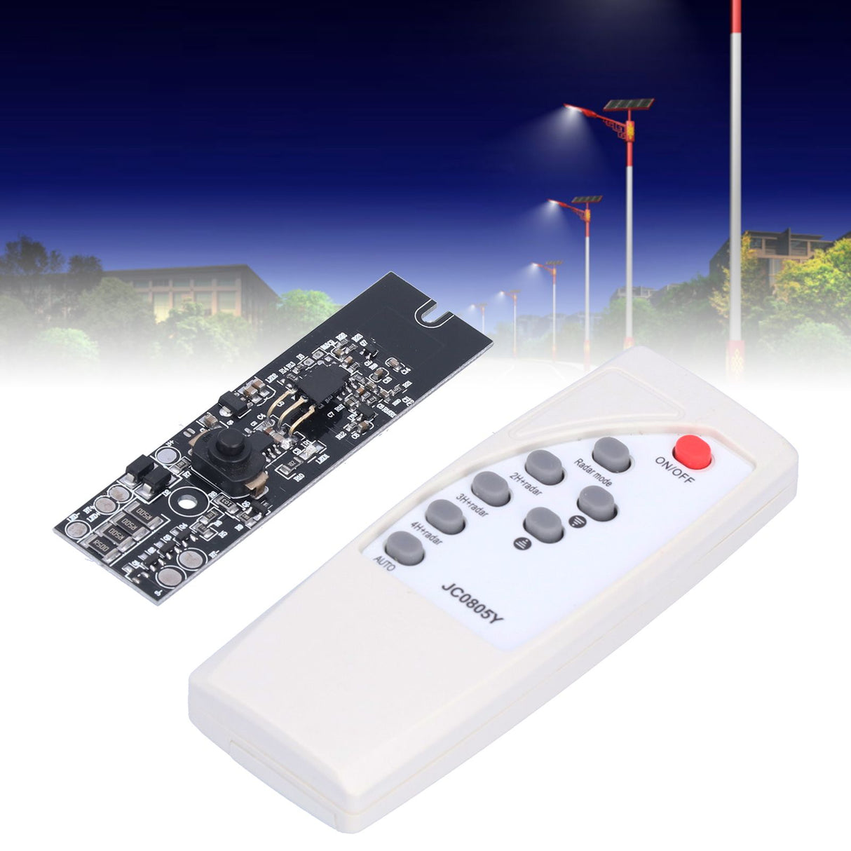 Solar Circuit Board Light Control Radar Human Body Induction High Light Low Light Integrated Controller Module 2.8V‑3.3V