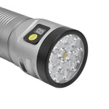 Brightest Flashlight LED 8 Modes Type C 9000mAh Waterproof Multifunctional Outdoor Light for CampingGrey - Extra Image