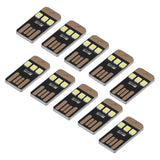 10Pcs Camping Mini Tent Night Light Portable Energy Saving USB LED Flashlight for OutdoorBlack